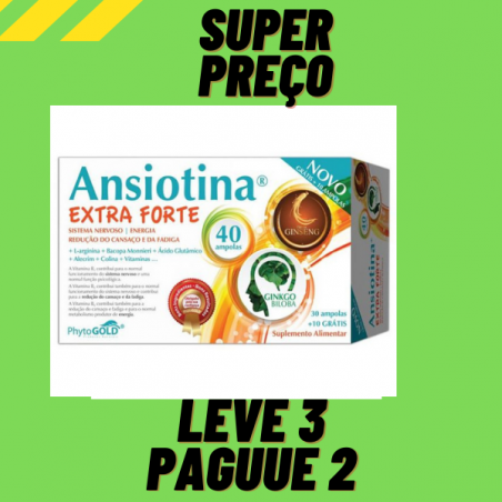 Ansiotina Extra Forte 40 ampolas Leve 3 Pague 2 Phytogold