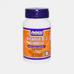 Vitamina D3 5000 IU 120 capsulas Now
