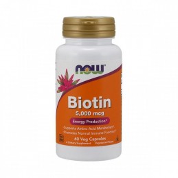 Biotina 5000 Mcg 60 Capsulas Now